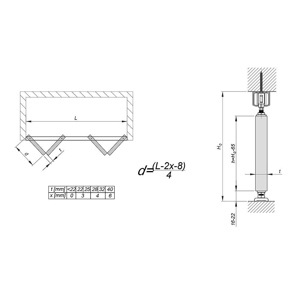Système coulissant pliant SLID'UP 140 pour porte de séparation 4 panneaux - rail 1,8 m - 25 kg - 7