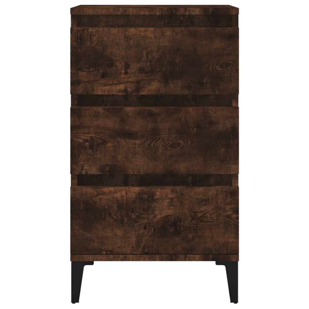 Maison Exclusive - Table de chevet chêne fumé 40x35x70 cm bois d'ingénierie - 7