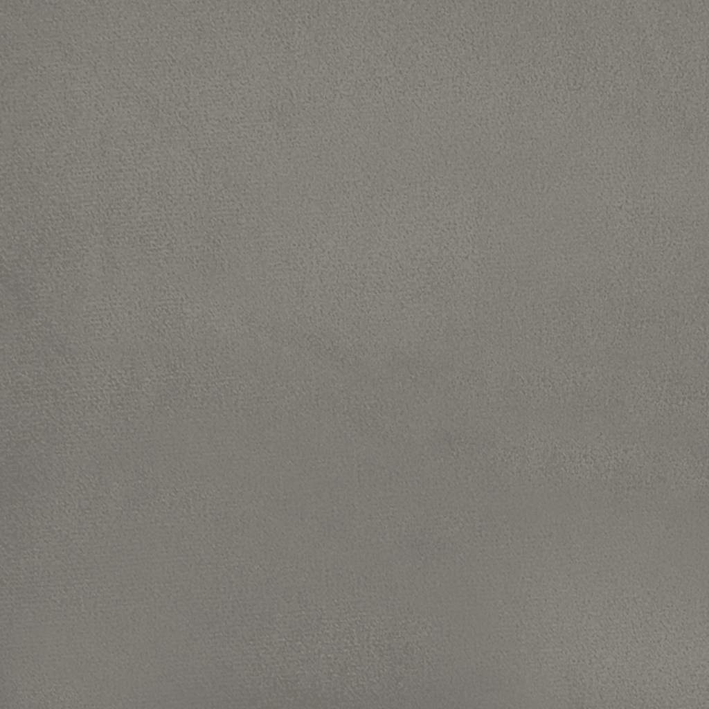 Cadre de lit sans matelas gris clair 180 x 200 cm velours - 8