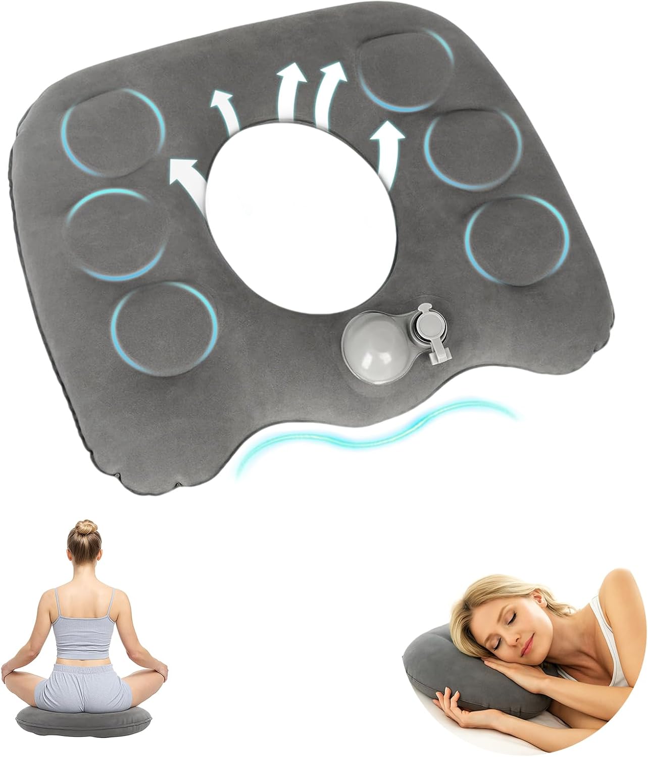 Siège d'appoint - COUSSIN DE SPA - Gonflable - Ventouses - Dorsal