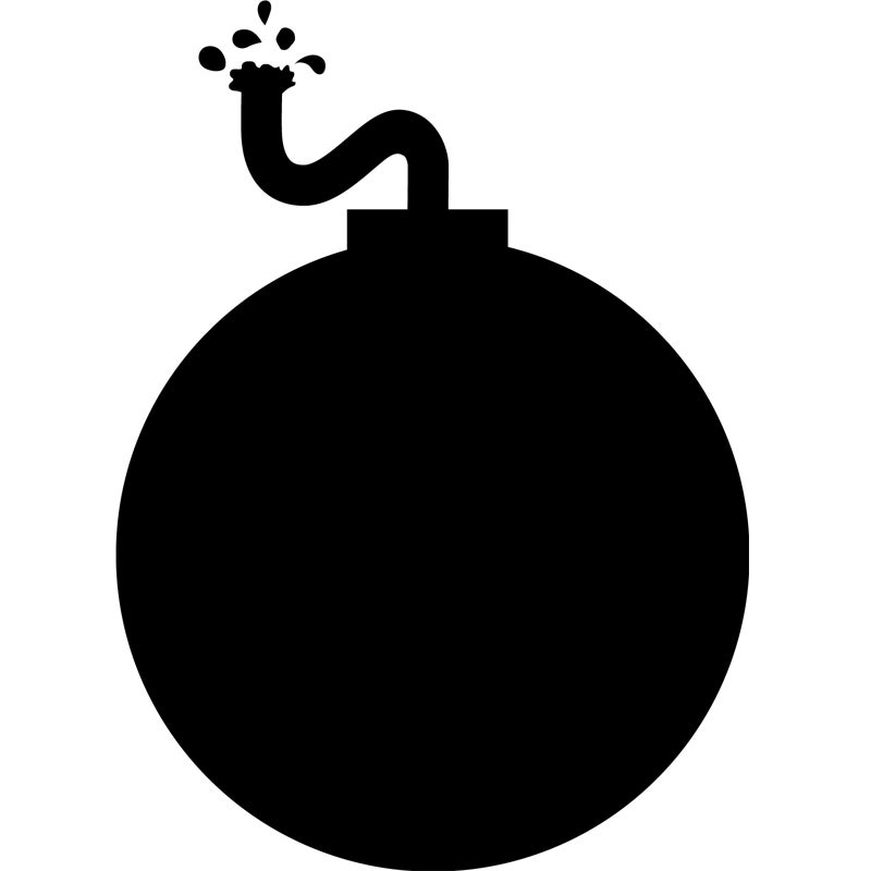 Adesivo ardesia Bomba disegno - Sticker adesivo - adesivi murali - 135x100cm - 2