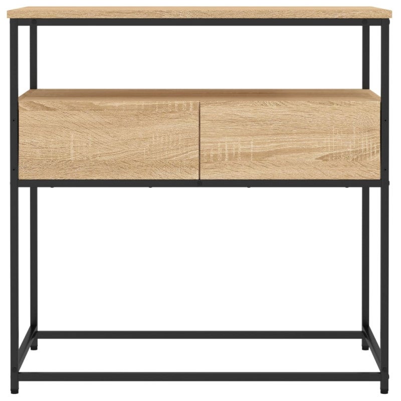 Table console chêne sonoma 75x40x75 cm bois d ingénierie - 6