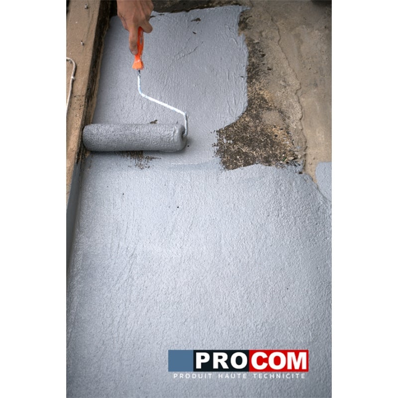 Peinture, résine d'étanchéité terrasse circulable, balcon, sols extérieurs, béton - 10 litres-Gris - 4