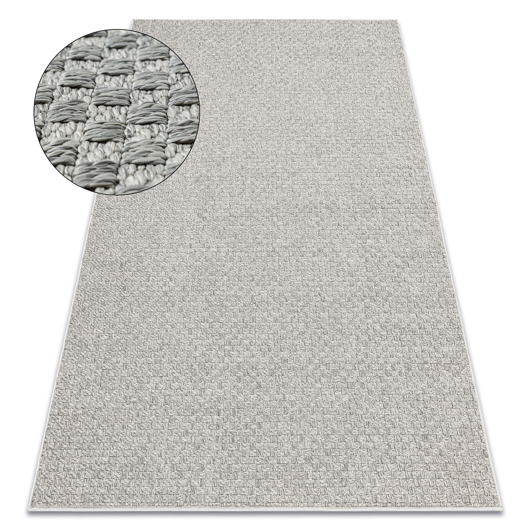Alfombra origi 3661 gris - hilo de sisal tejido plano 116x170 cm