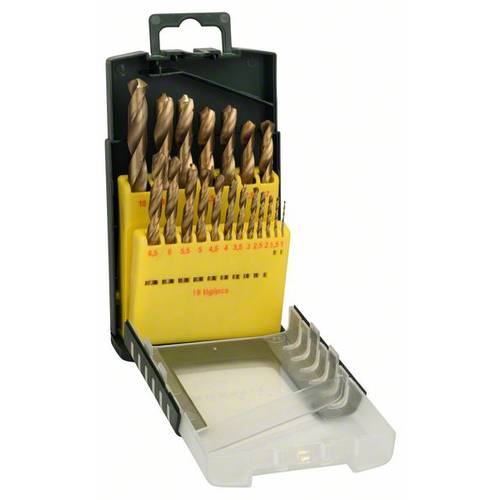 Bosch 2607017152 Set 19 Punte Metallo HSS-TIN, 1-10 mm