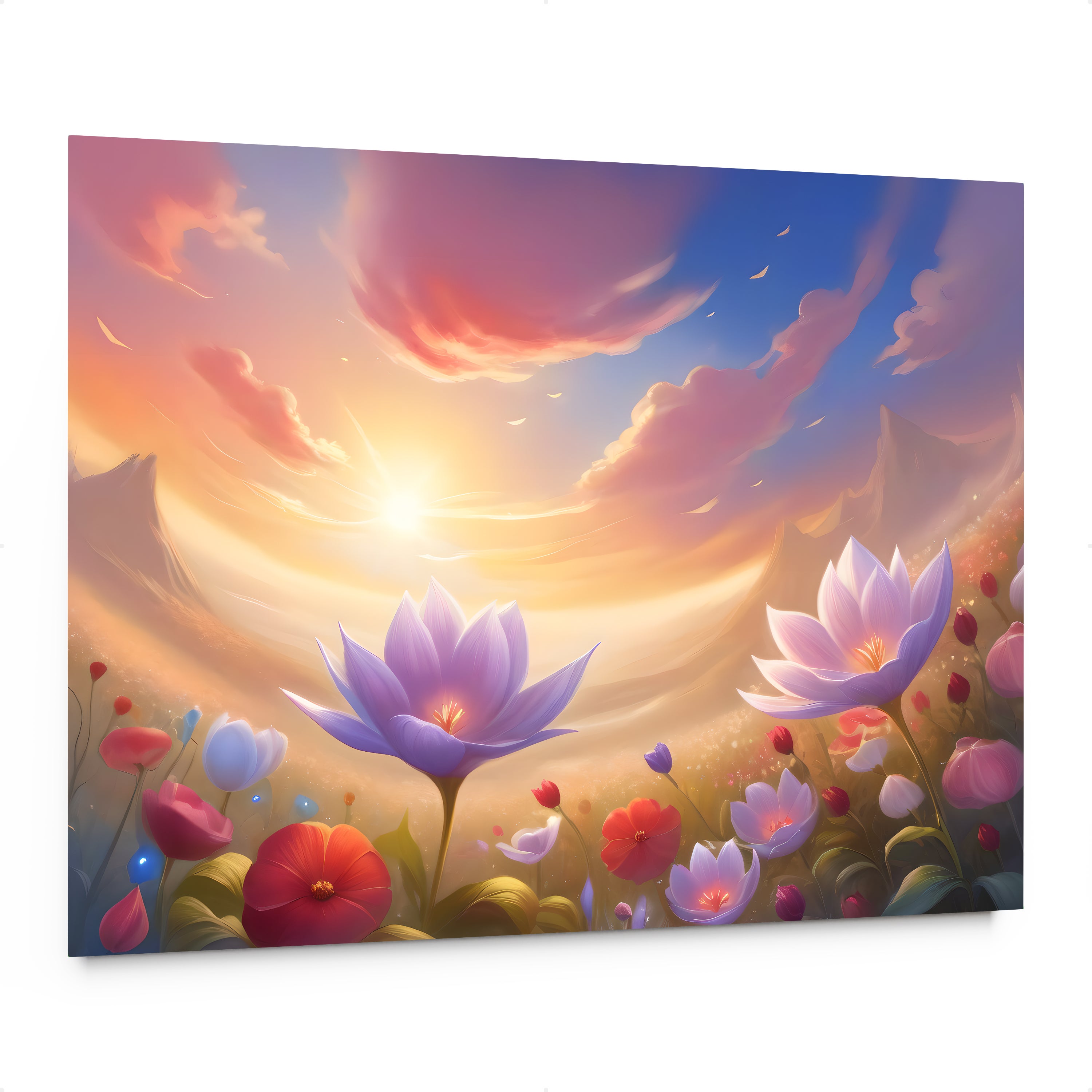 Tableau déco Champ de Fleurs de Lotus Fantasy - 25x20 cm | Leroy Merlin