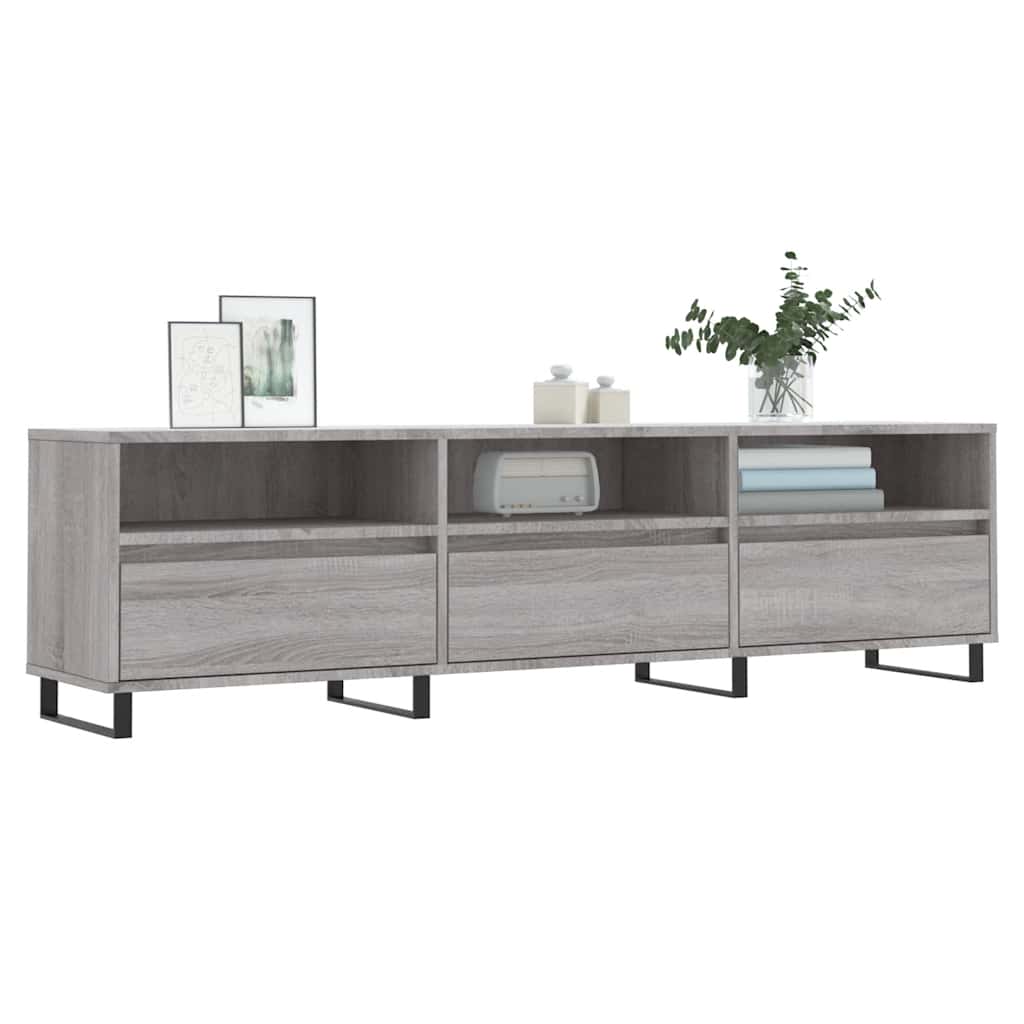 vidaXL Meuble TV sonoma gris 150x30x44,5 cm bois d'ingénierie - 3