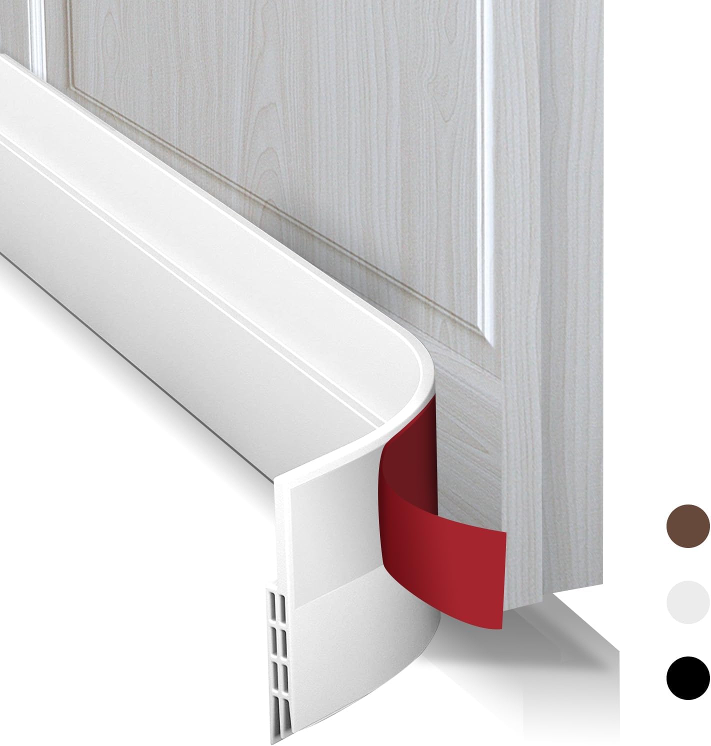 Uszczelka do drzwi, 100cm×5cm samoprzylepna uszczelka, izolująca od wiatru i hałasu