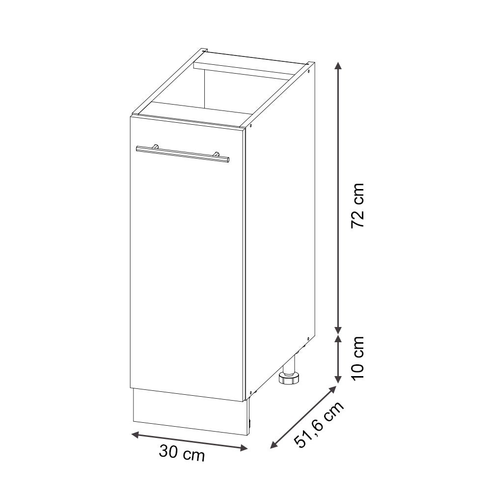Vicco Meuble de cuisine Fame-Line, Vert Or Campagne, 30cm sans PT - 3