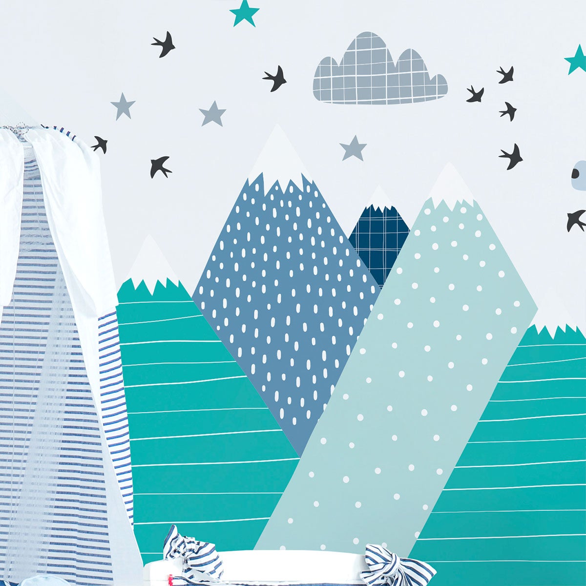 Adesivo bambino di montagna scandinavo jeremika - Sticker adesivo - adesivi murali - 60x90cm - 6