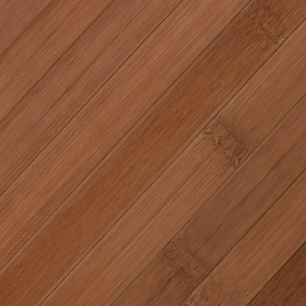 Tapis rectangulaire marron 100x100 bambou - 7