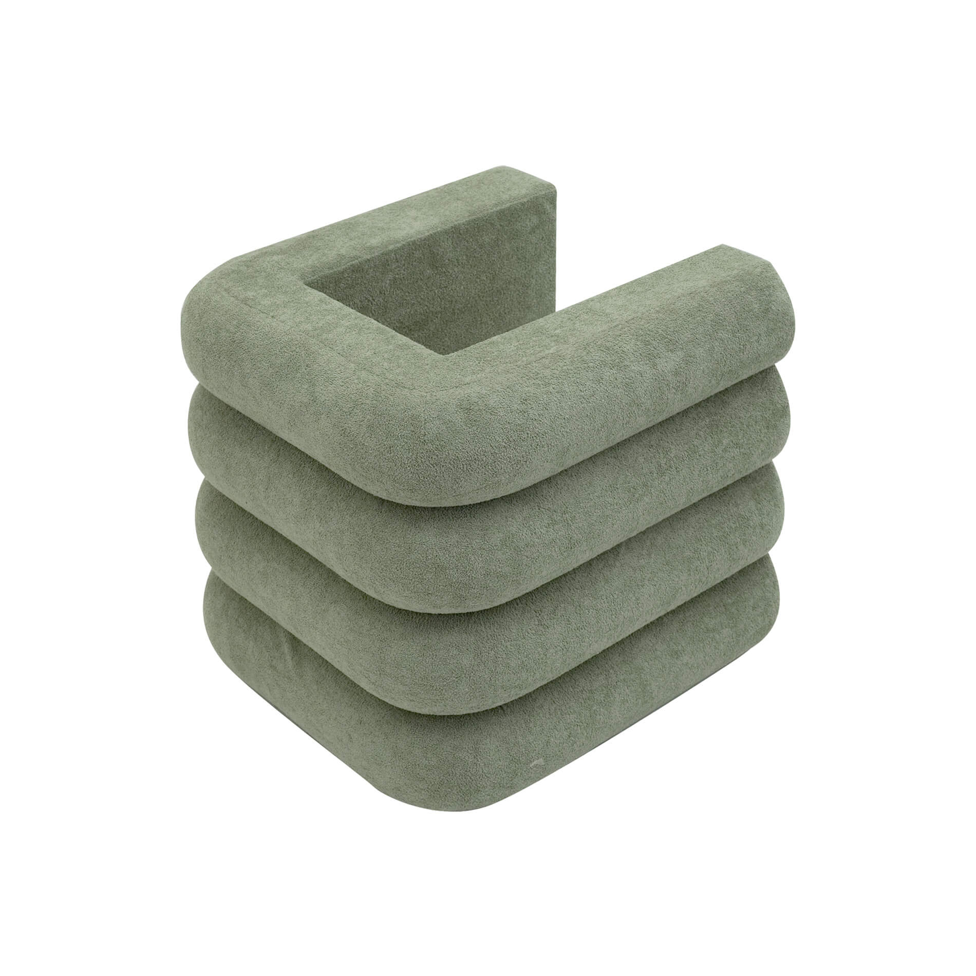Rebecca Mobili Pouf Bamya 40x38x40 Tissu Polyester MDF Vert Foncé Moderne ENSEMBLE 2 pcs - 5