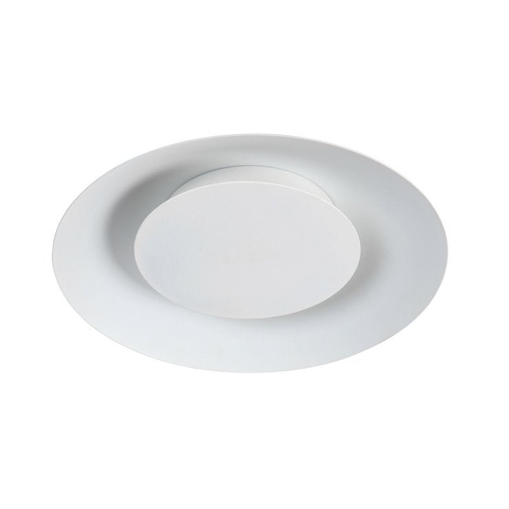 Plafon okrągły FOSKAL LED 12W Ciepła biel 900lm biały wym:7,3x34,5x34,5cm IP20 Lucide