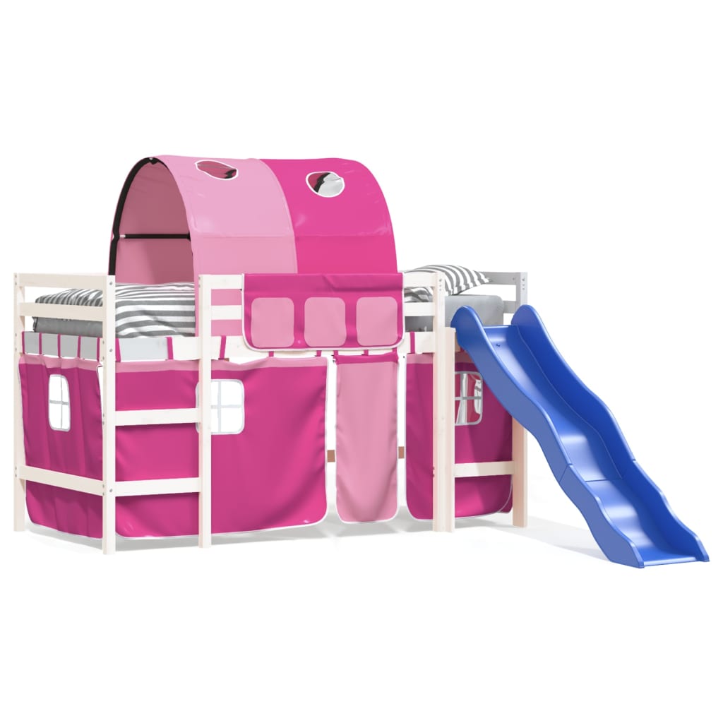 LIT SUPERPOSÉ 90X200 Matelas Cadre de Lit d'enfant Tunnel Tour Rose