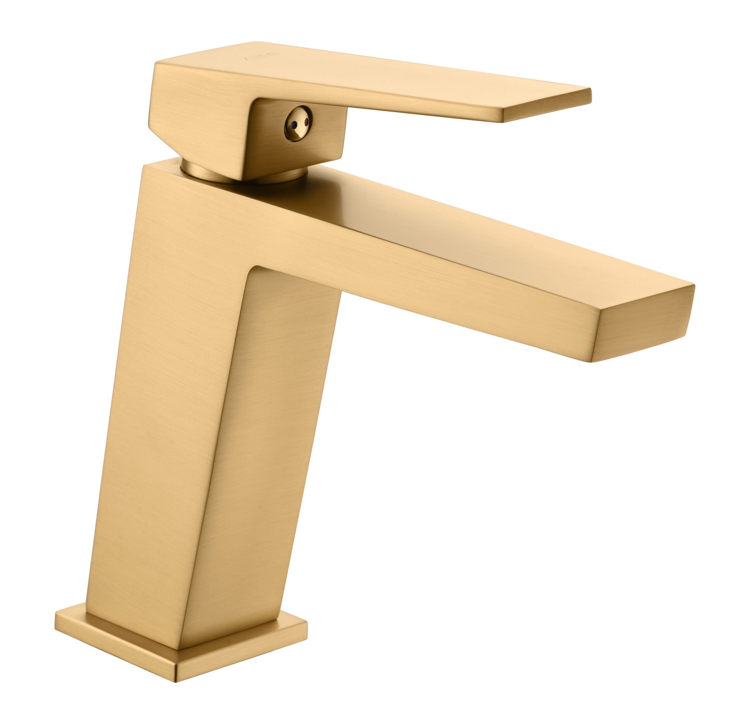 Imex - grifo lavabo dorado | monomando agua fría y caliente | grifo de caño bajo fabricado con latón | ahorro de agua y fácil instalación | serie art