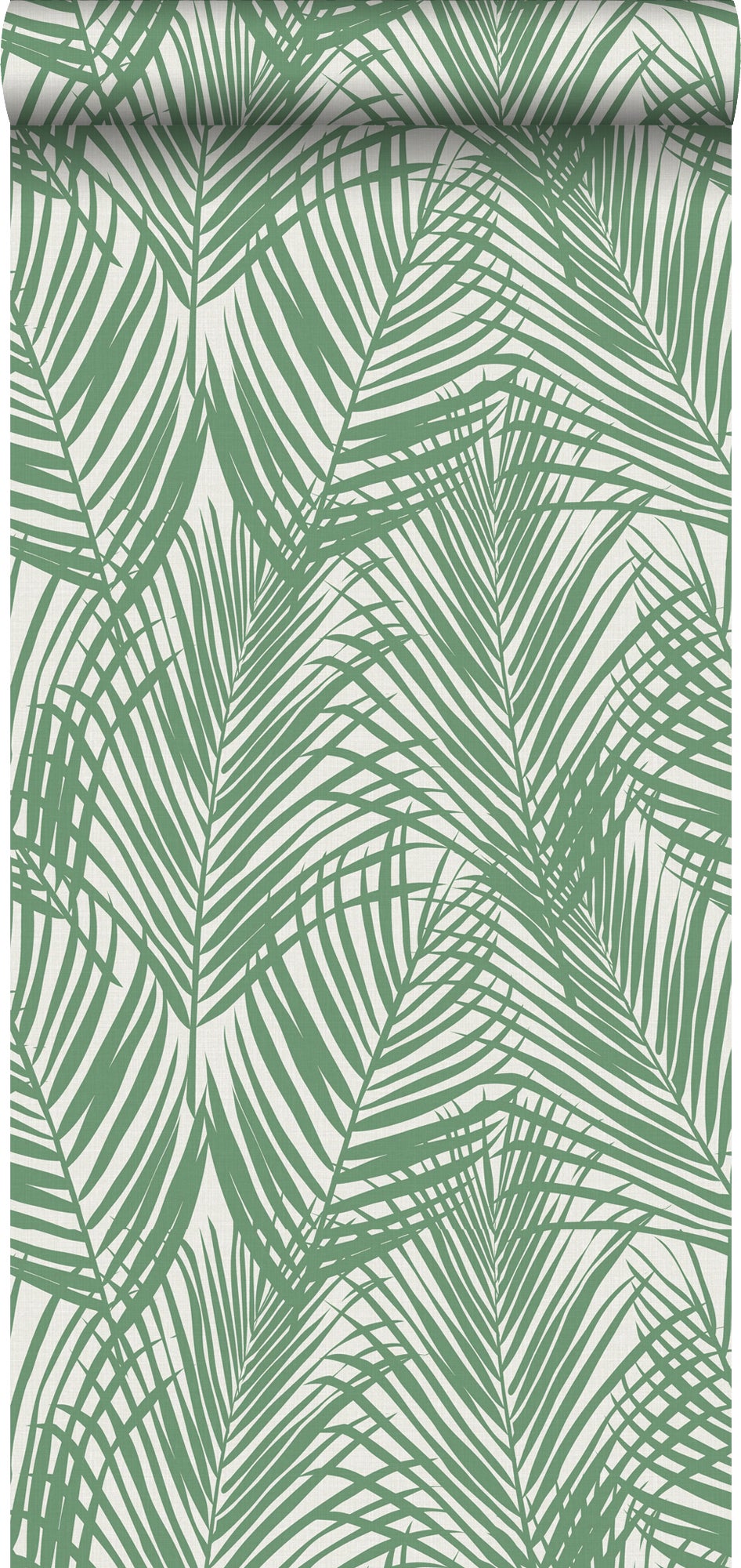Papel pintado hojas de palmera jade verde - 0,53 x 10,05 m - estahome