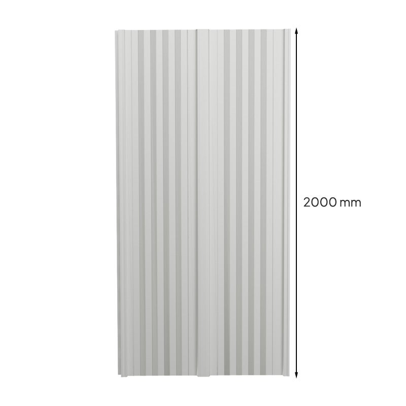 Acero panel - panel tap80 cubierta tapajuntas | 2000x1000mm | interior blanco pirineo - exterior blanco pirineo | acero prelacado | pu