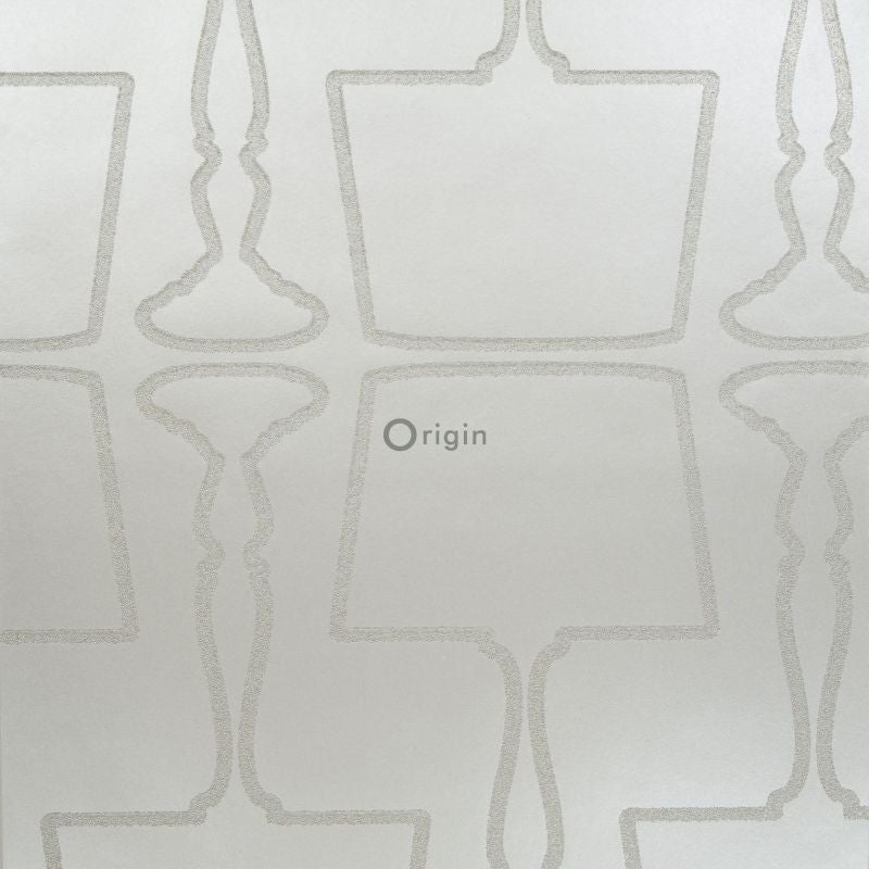 Papel pintado lámparas plata - 52 cm x 10,05 m - origin wallcoverings