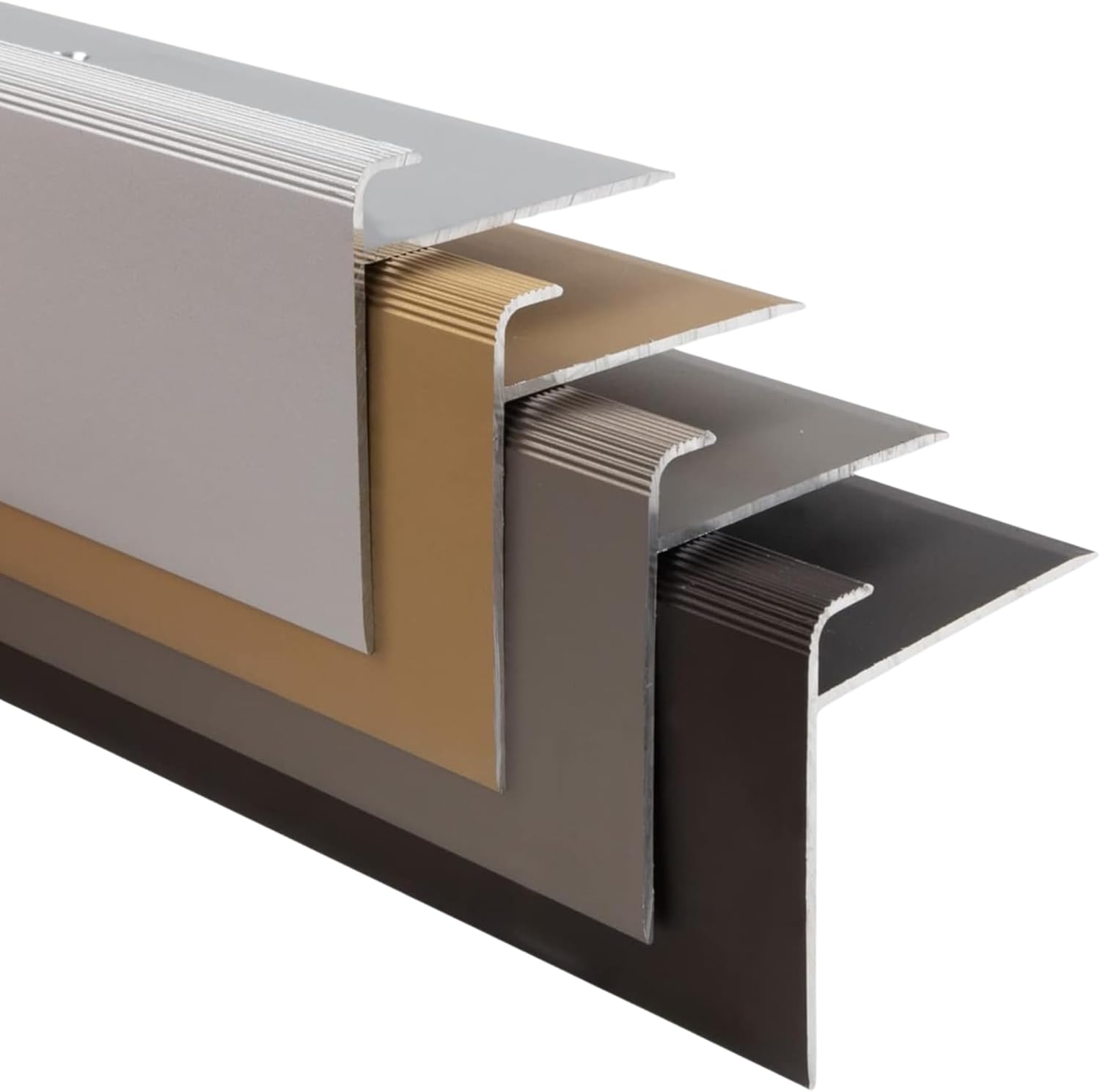 M-D PRO - Nez de marche en aluminium avec tombant, Or Coventry 1 5/8