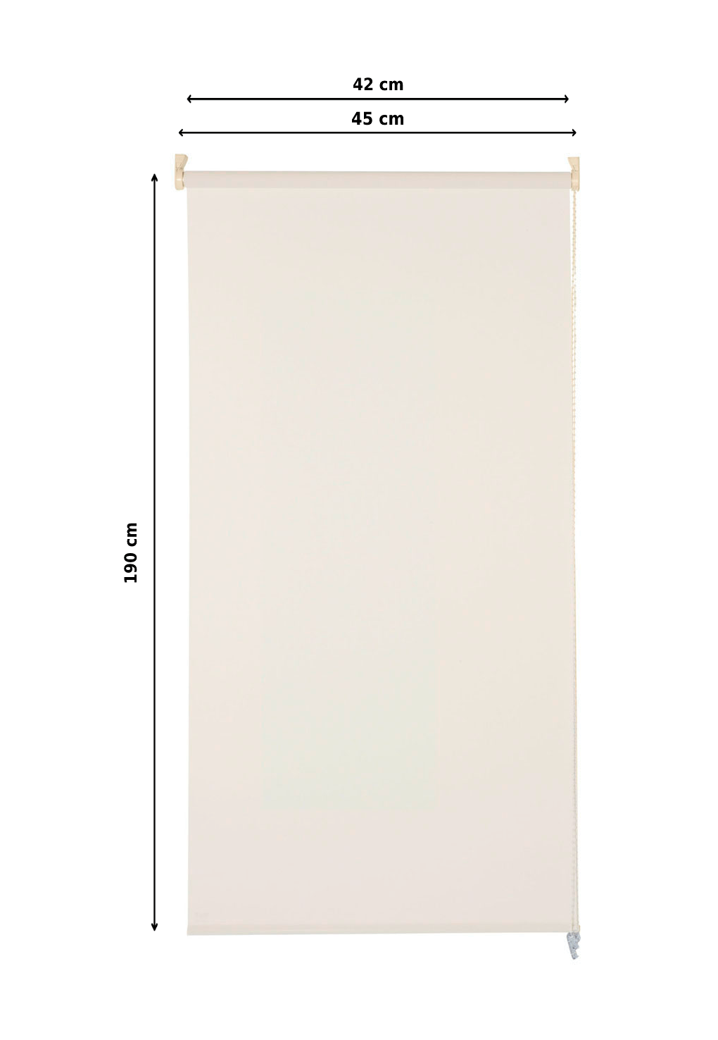 INSPIRE - Store enrouleur screen - l.45 x 190 cm - WHITE LINEN - Beige clair - 3