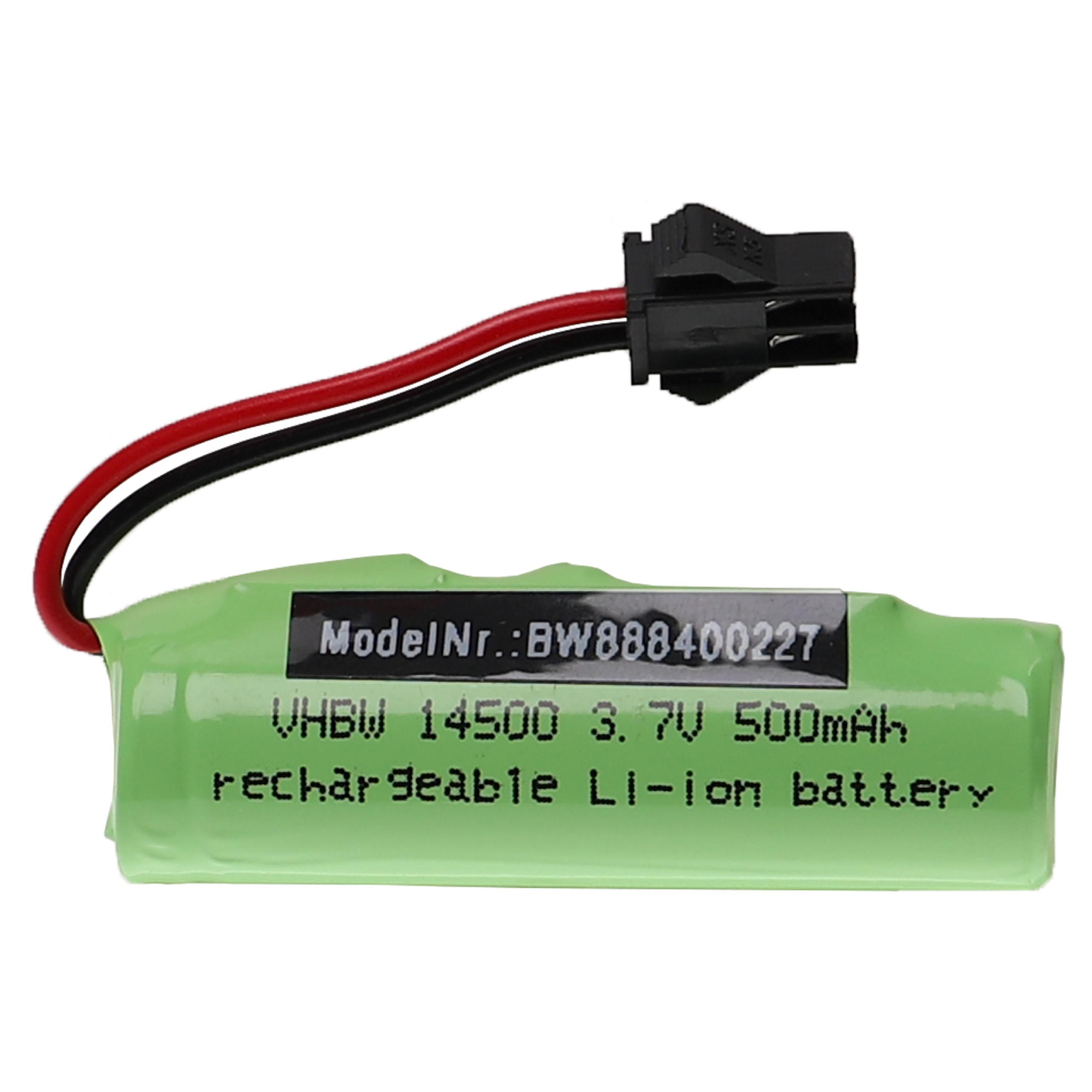 Batterie Li-ion 500mAh – 3,7V – Connecteur SM-2P – RC Voiture, Avion, Hélico – Marque Vhbw – 10C