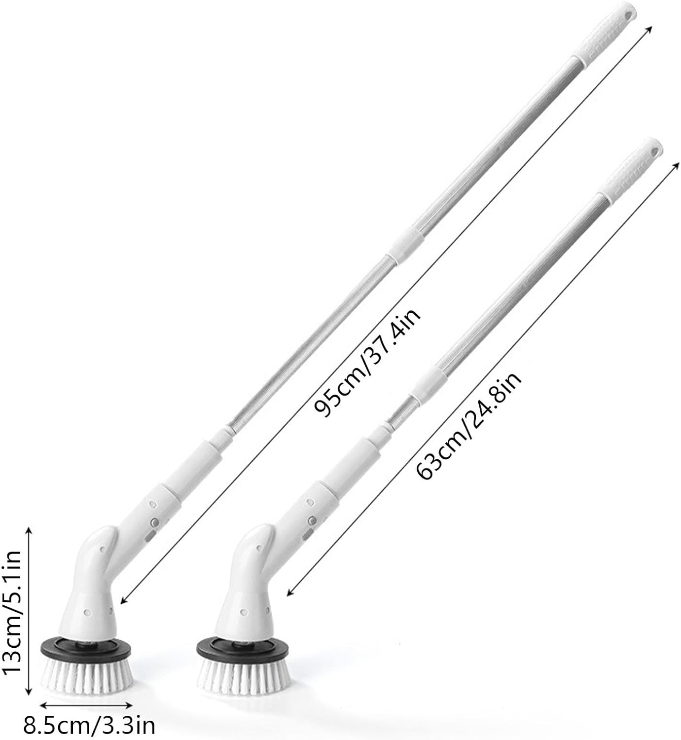 Brosse de nettoyage de baignoire électrique sans fil et étanche 1200 mAh - 5