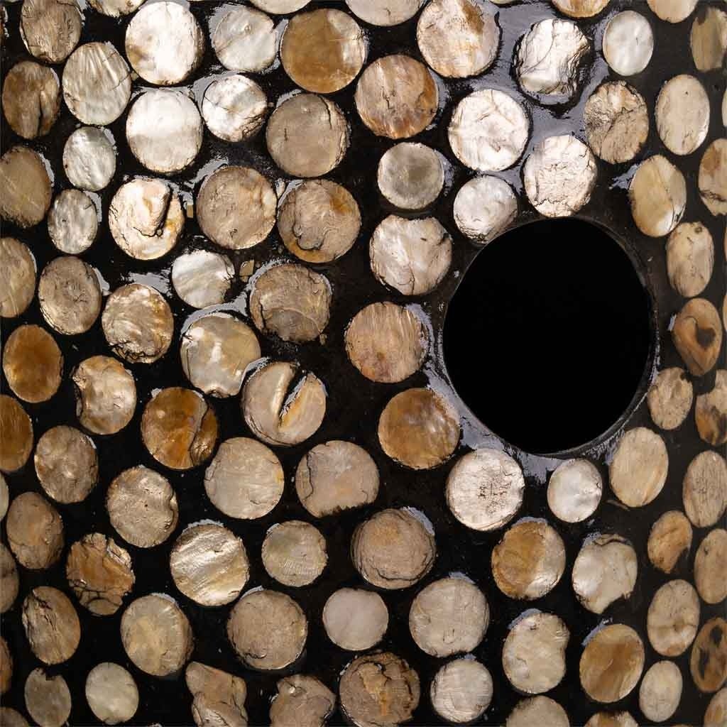 Porte-parapluie en nacre noire et dorée, D20 x H56 cm - 5