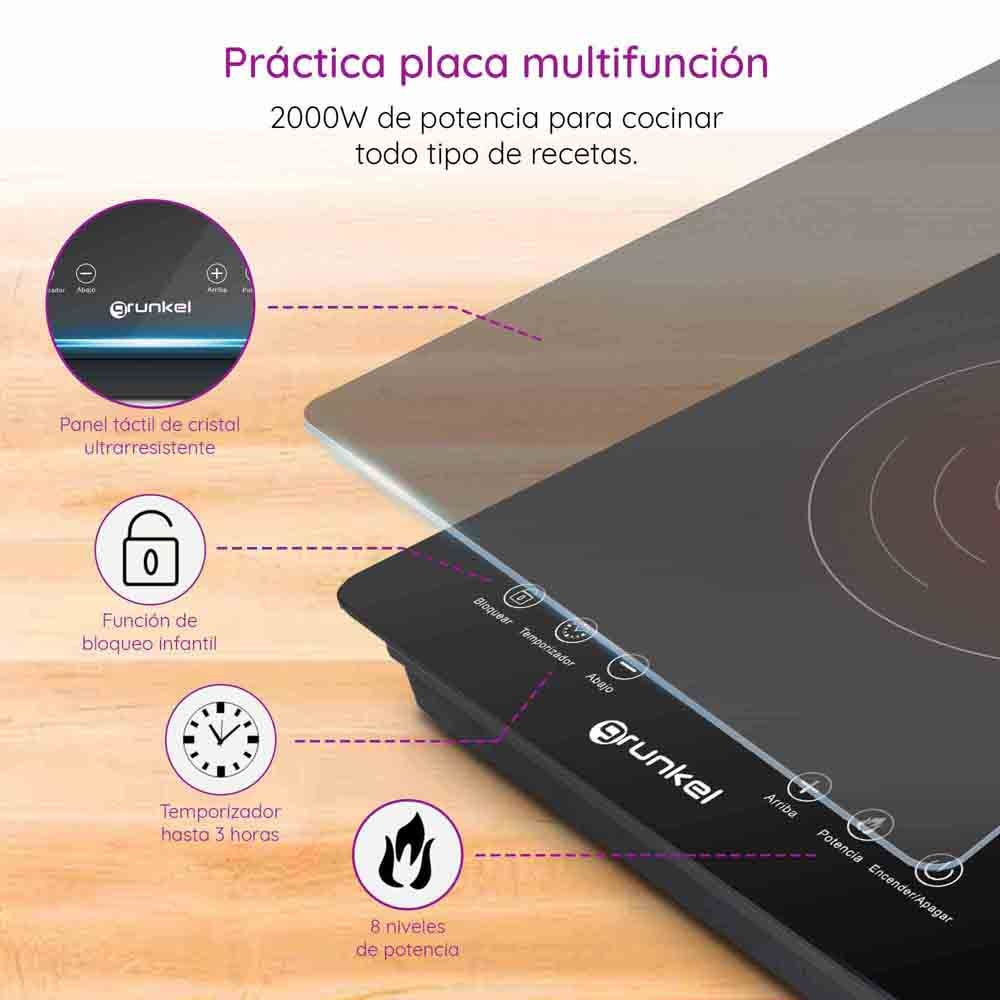 Placa de inducción 8 niveles PIN-2000 y 2000W de potencia - 2