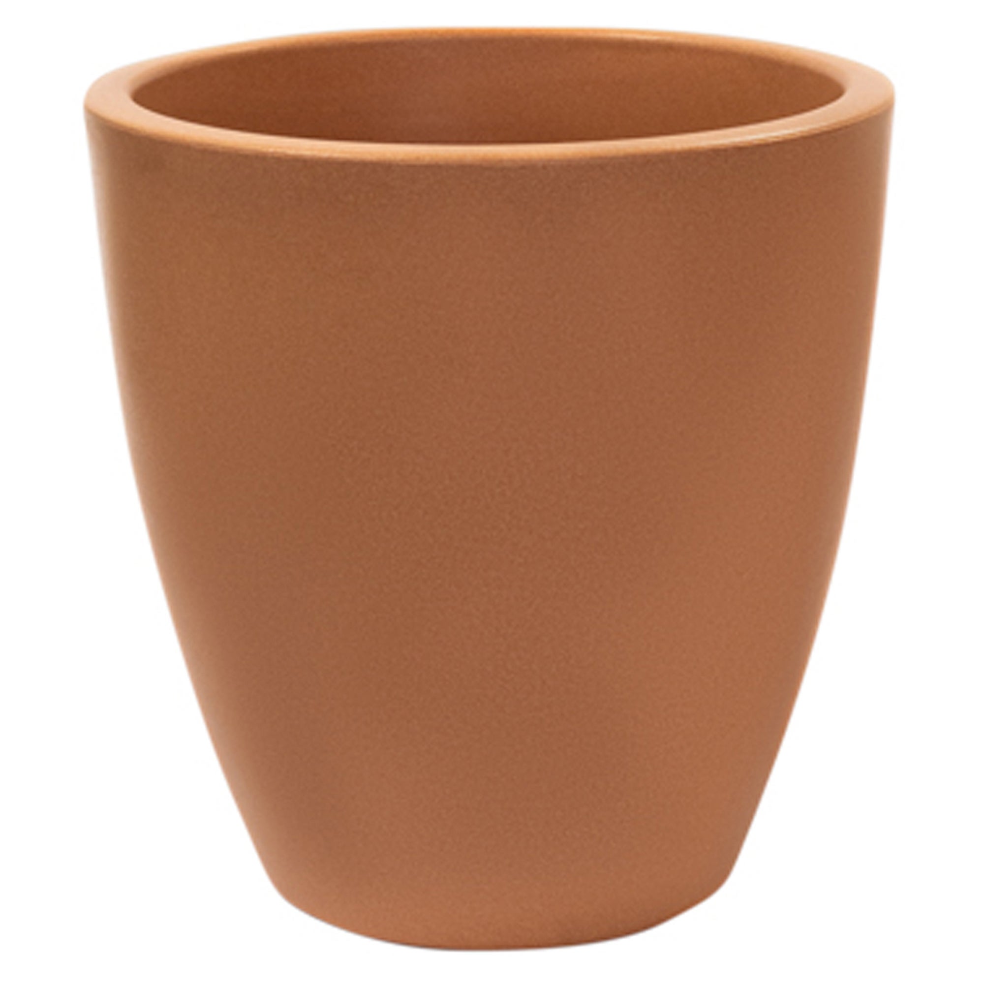 Vaso da esterno rotondo 55 cm festonato tutta capienza in polietilene terracotta - Fester