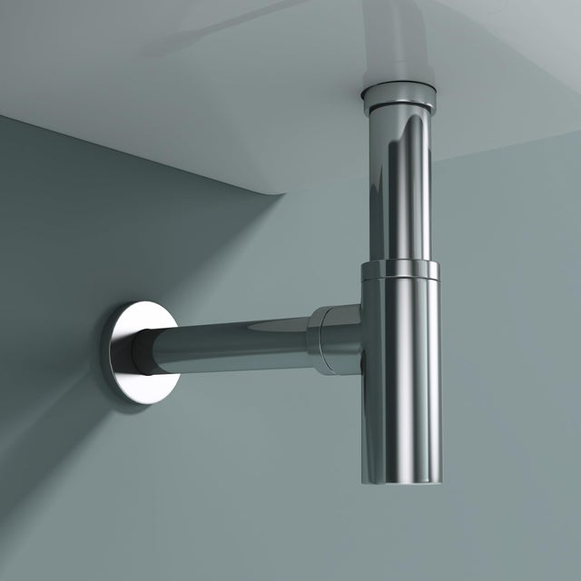 Siphon pour Lavabo Vasque Siphon, Chromé, en Laiton, Rond Anti Odeur, Siphon-05 doporro