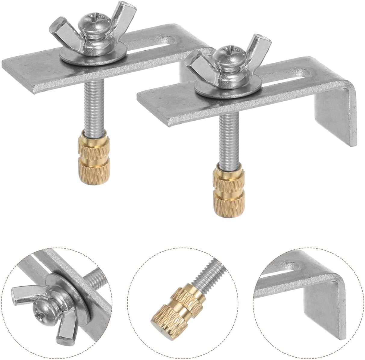Clips De Montage Pour Évier Sous Plan En Cuivre Et Fer Supports De Fixation Pour Lavabo Encastré Kit 4 Pièces Pour Installation Facile - 5