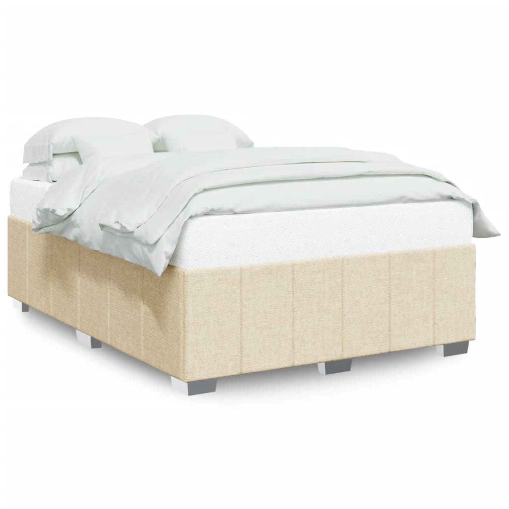 Lit Double Lit Adulte Cadre De Lit Sans Matelas Cr Me X Cm