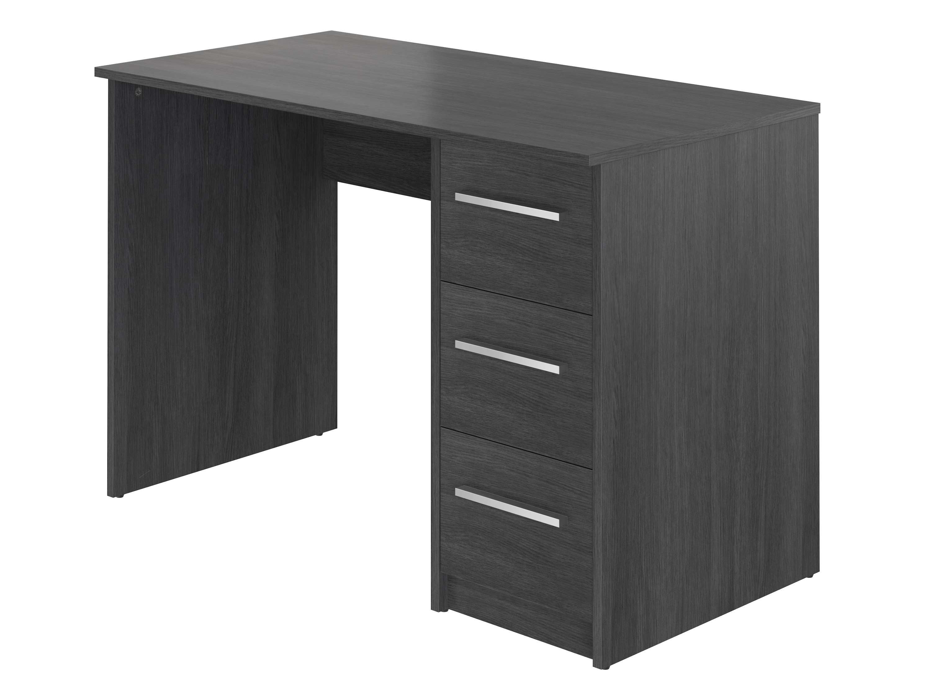 Bureau SAME 3 tiroirs 110x56x74 cm chêne gris cendré TALESA - 2
