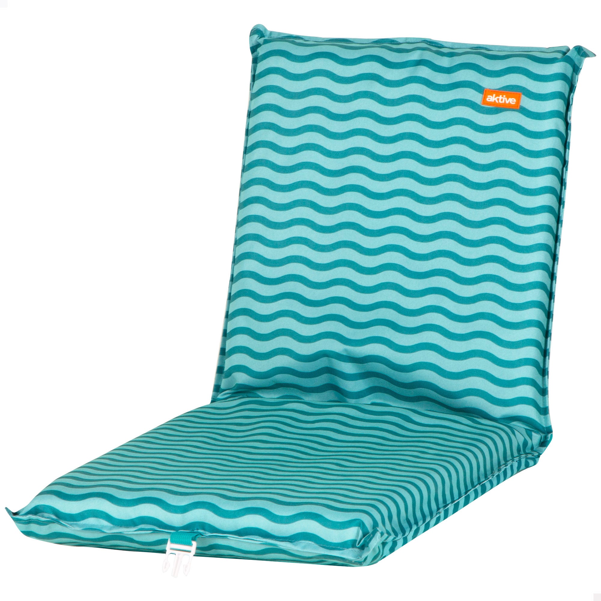 Aktive asiento playa plegable 40x48x56 cm ondas turquesa