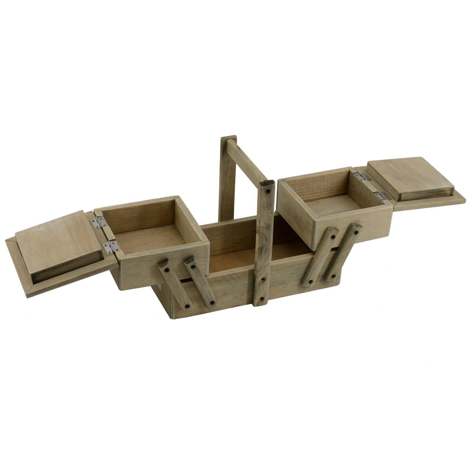 Portalavoro legno rosina 2 cassetti cm 27x14h19 - 3