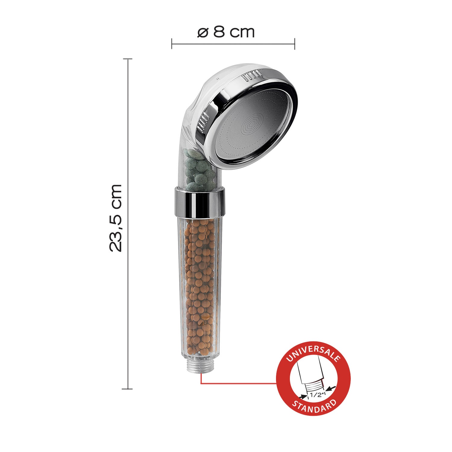 Doccetta 1 getto modello Top 04 Pure di Gedy in acciaio inox - Cromato - 5