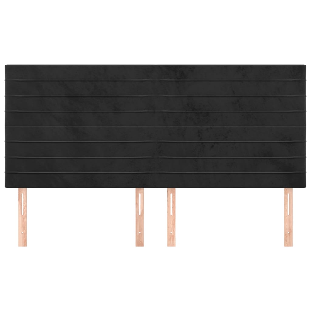 Maison Exclusive - Tête de lit Noir 160x5x118/128 cm Velours - 3