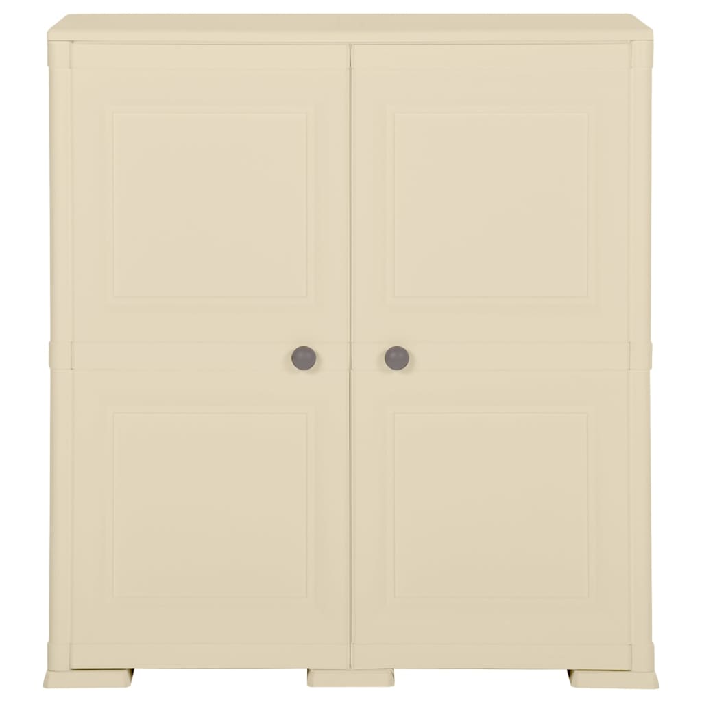 Armoire plastique 79x43x85,5 cm design de bois blanc angora vidaXL - 2