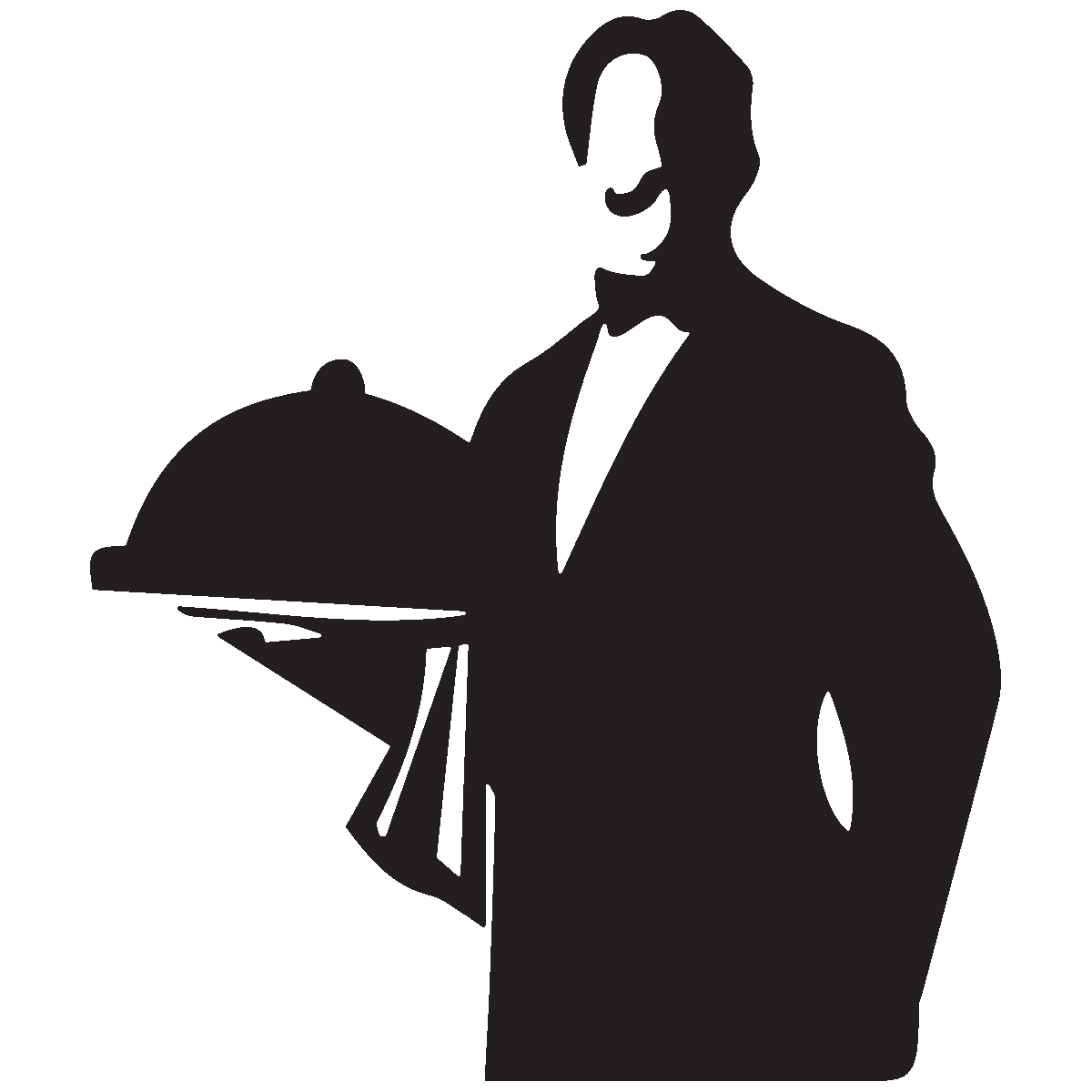 Adesivo lavagna cameriere + bianco gesso liquido - Sticker adesivo - adesivi murali - 90x75cm - 2