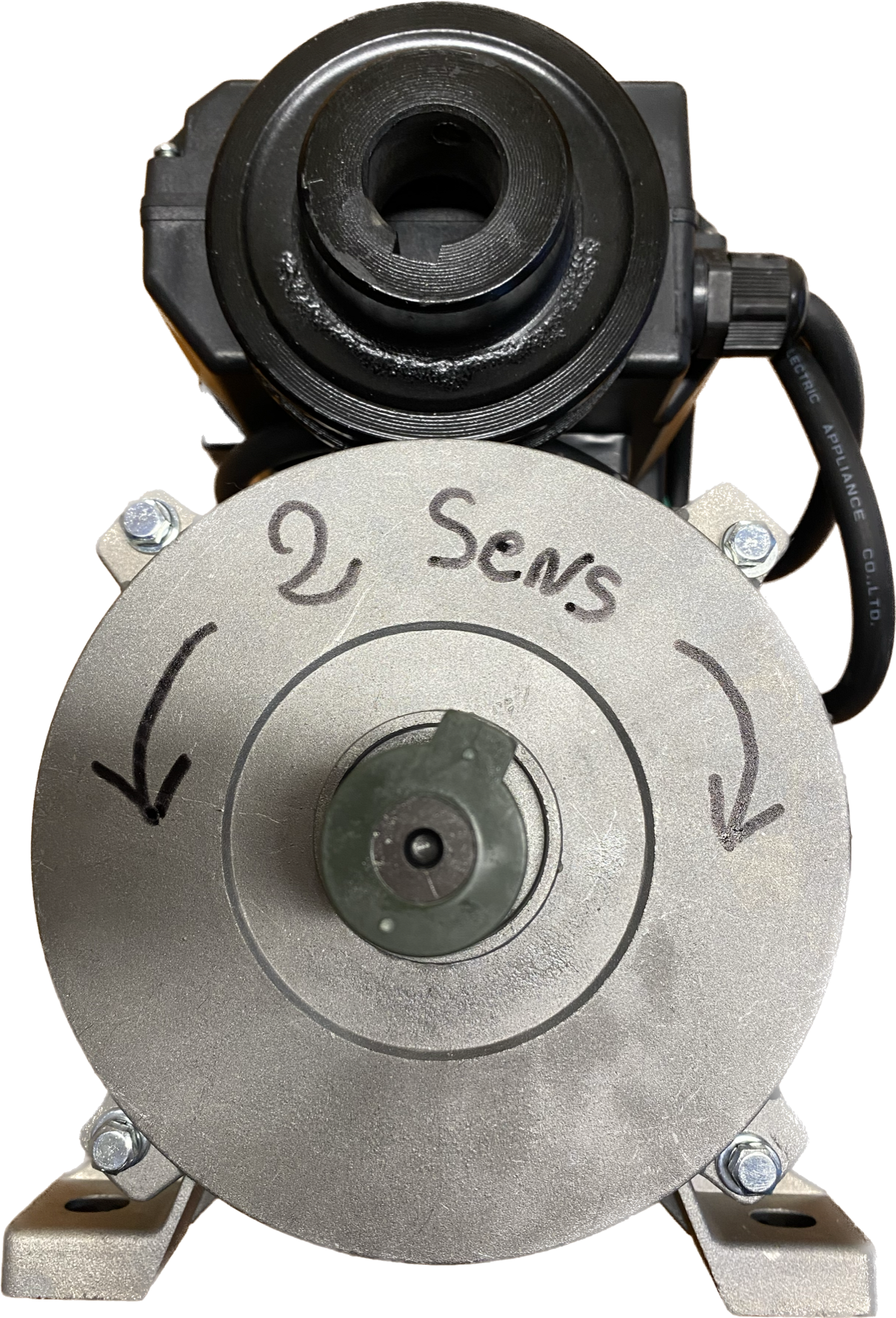 DOMAC Moteur électrique 3cv/230V avec poulie pour compresseur - 2