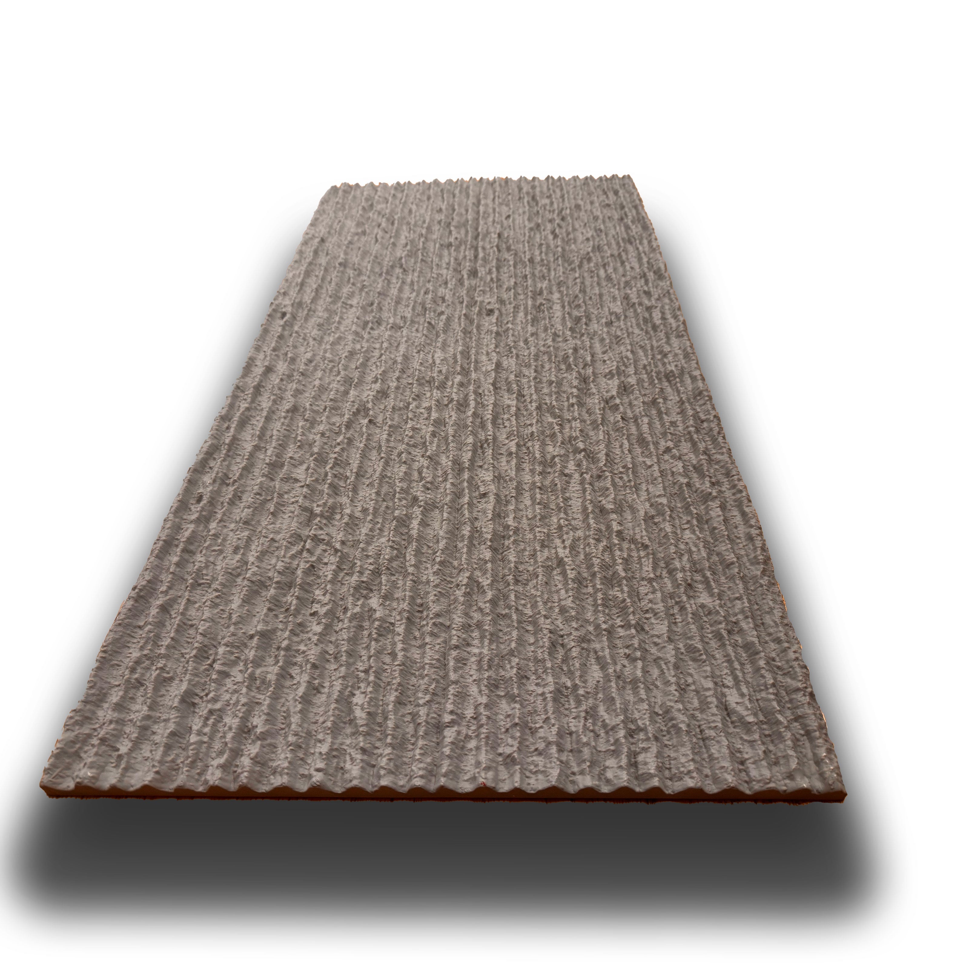 Panneau de bardage intérieur-extérieur PU effet pierre rayé ultra-réaliste et isolant 60x120cm en 4 coloris - Panneau CIMENT 120x60cm - 7