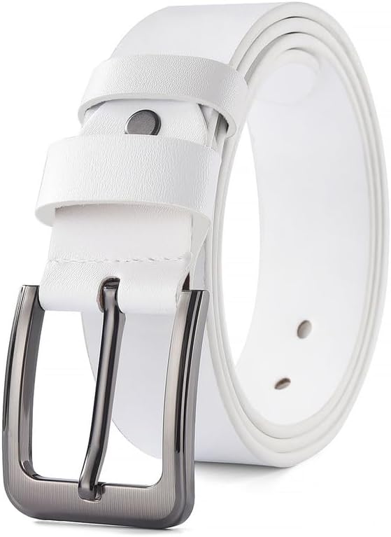 Cintura Uomo In Vera Pelle Con Cuciture Doppie – Larghezza 3,8 Cm, Classica E Versatile Per Jeans, Lavoro E Abbigliamento Elegante