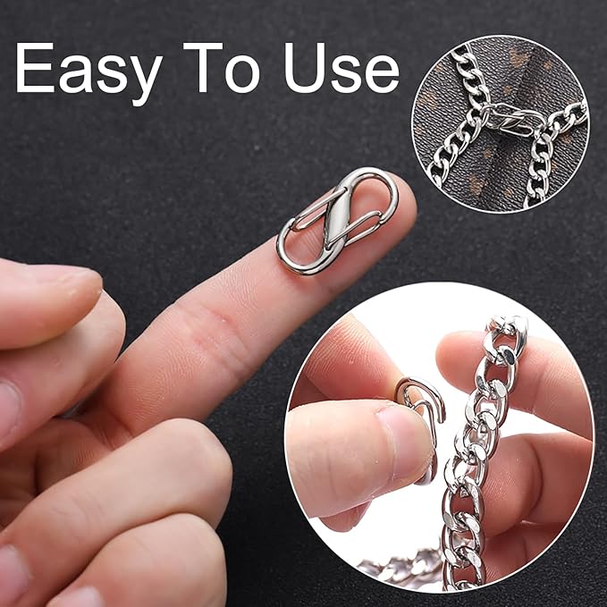 16 Pièces Double Clip à Ressort, Double Mousqueton, Clip Antivol pour sac à dos pour l'extérieur, la Randonnée et le Camping - 5
