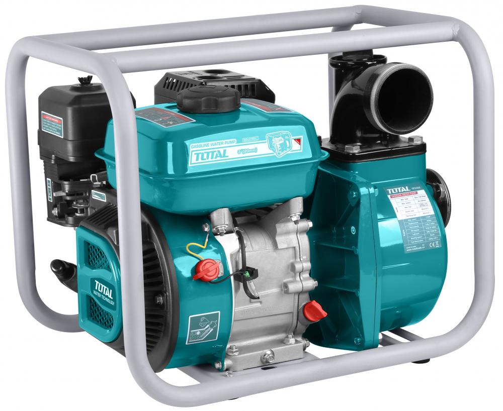 Motopompa aoa curata TOTAL Industrial, 3 toli, benzina 4 timpi, 7 CP, 208cc, 60000 l/h, H max 32, adancime maxima 8m