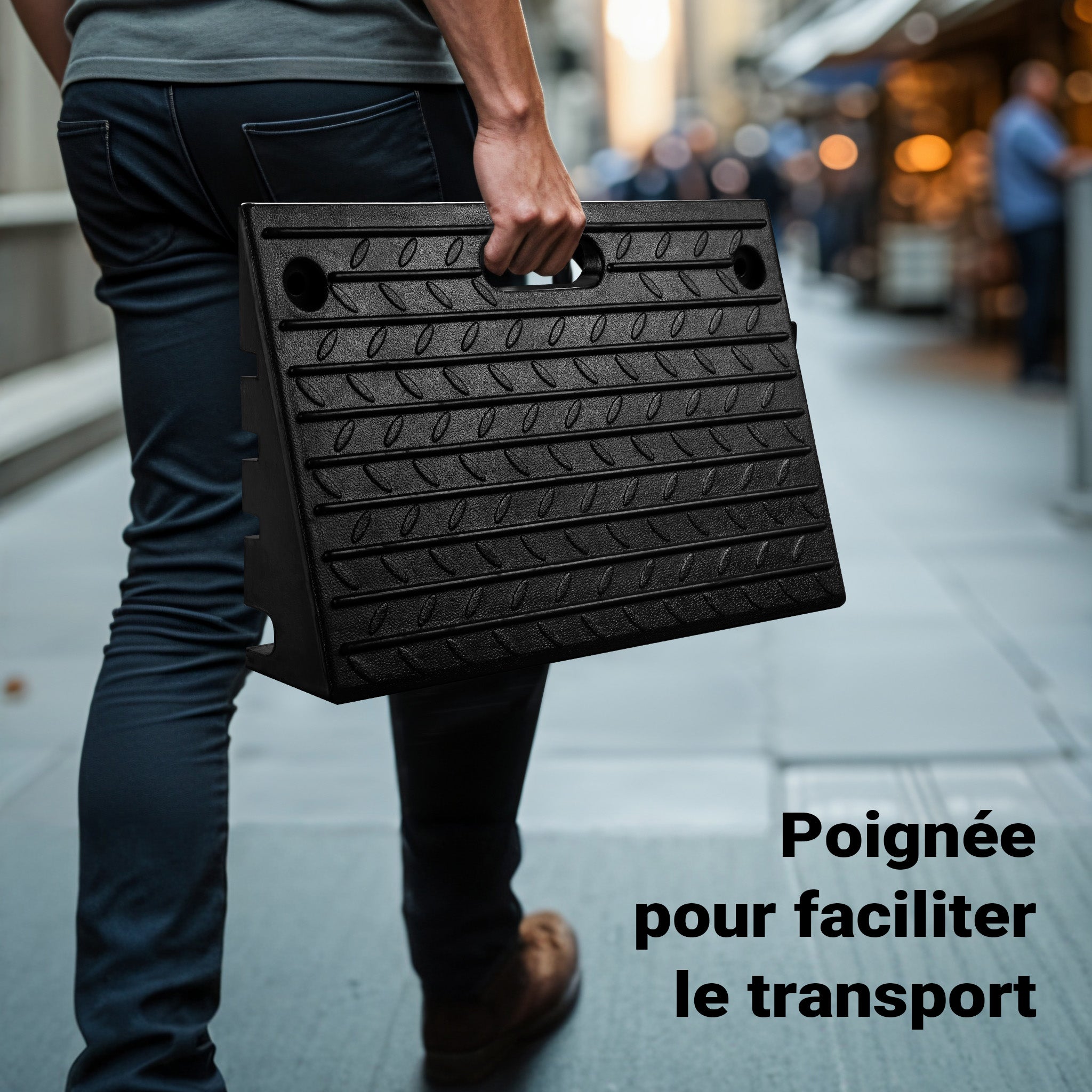 Rampe d’accès modulaire – 500 x 315 x 107 mm – Capacité max. 50 t – en Caoutchouc – Handicapés, Fauteuil roulant & Déambulateur – Surface… Wiltec - 7