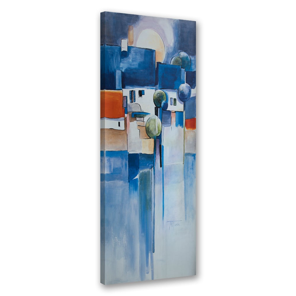 Obraz na płótnie, Abstrakcyjne miasto malowane 30x90