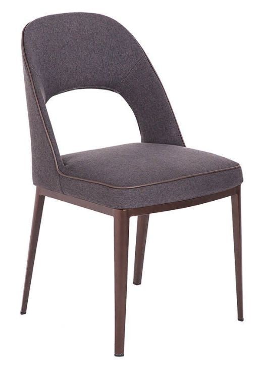 Silla de tela larana y patas de acero - juego de 2-color mirage 24