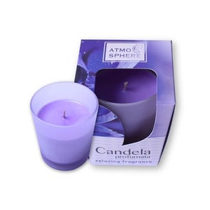 pajoma® Set of 4 Scented Candles, Lavender, in Frosted Glass, 4 x 120 g