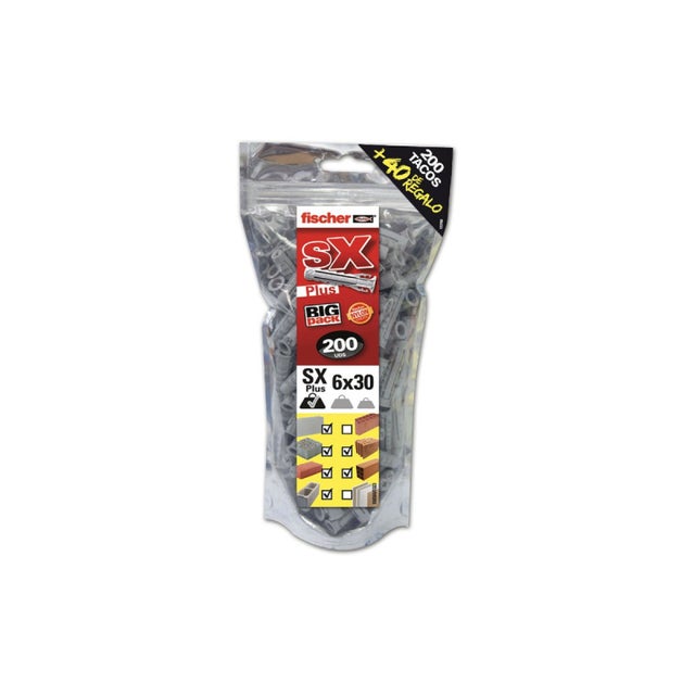 Cheville SX Plus 6x30 mm - Grand pack 240 unités - Fischer - 96052