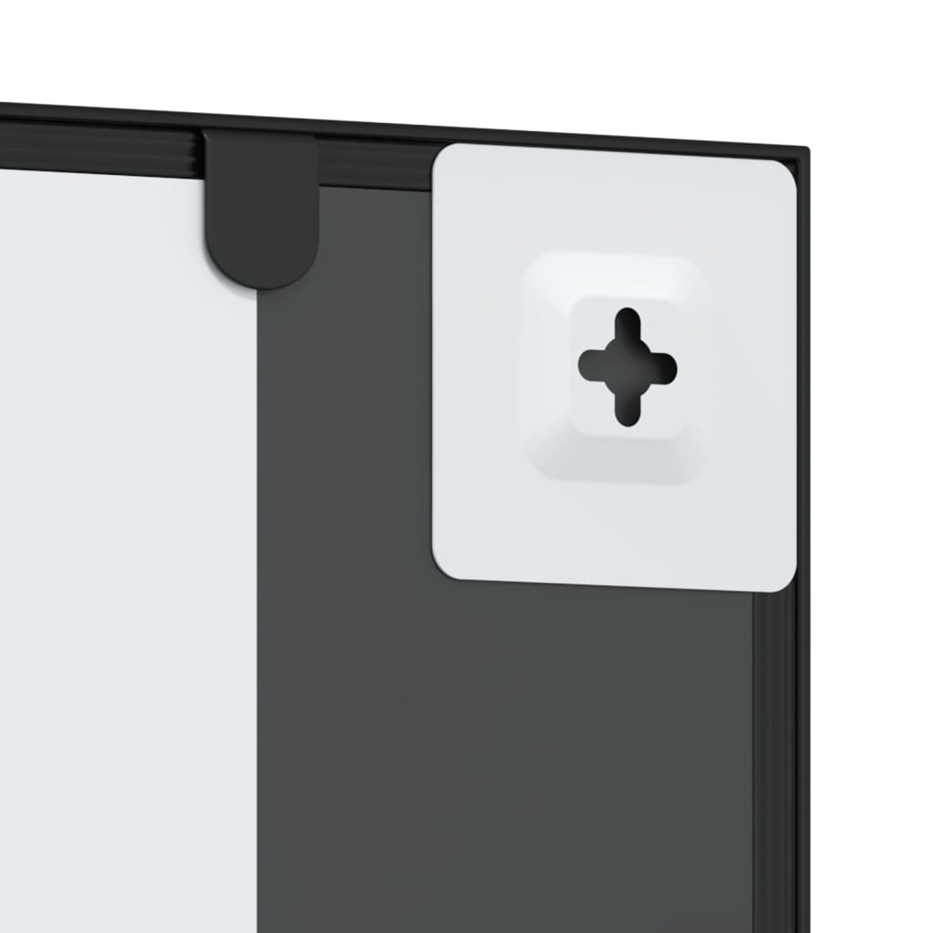 Miroir mural rectangulaire en fer noir 50x100 cm- COMFORTXL - 6